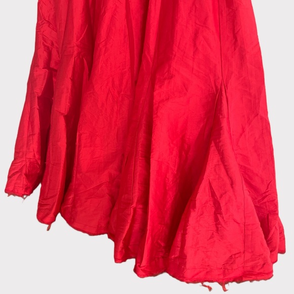 Free People One Women's Size 2 Red Party Beaded Embroidered Maxi Skirt Red NWOT - Picture 10 of 13